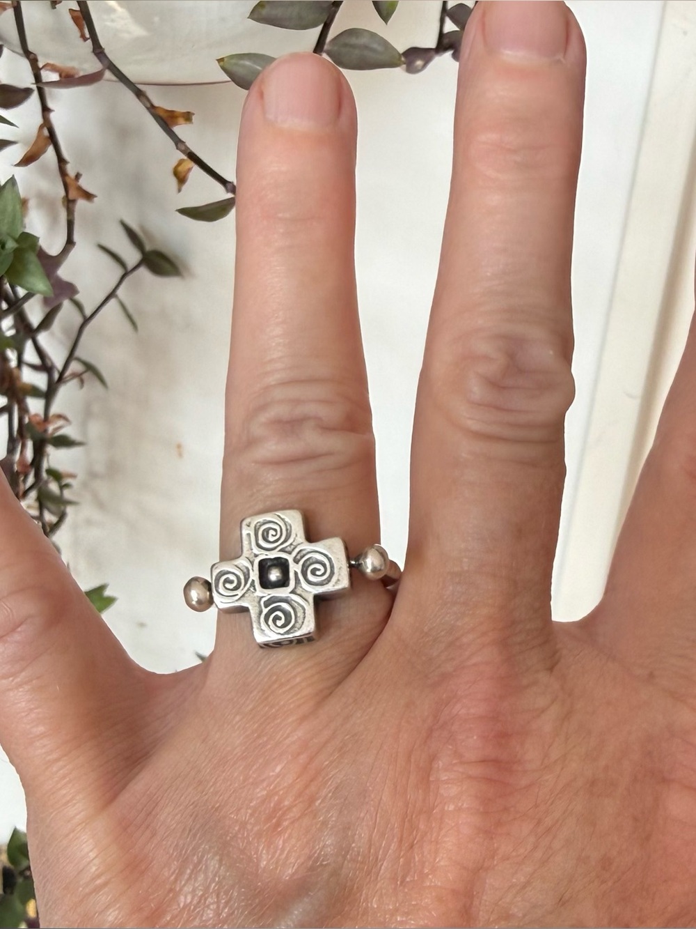 Sterling Silver Double Sided Ring, US 4.75 VINTAGE